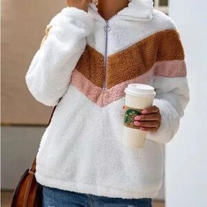 Chevron Fleece Pullover
